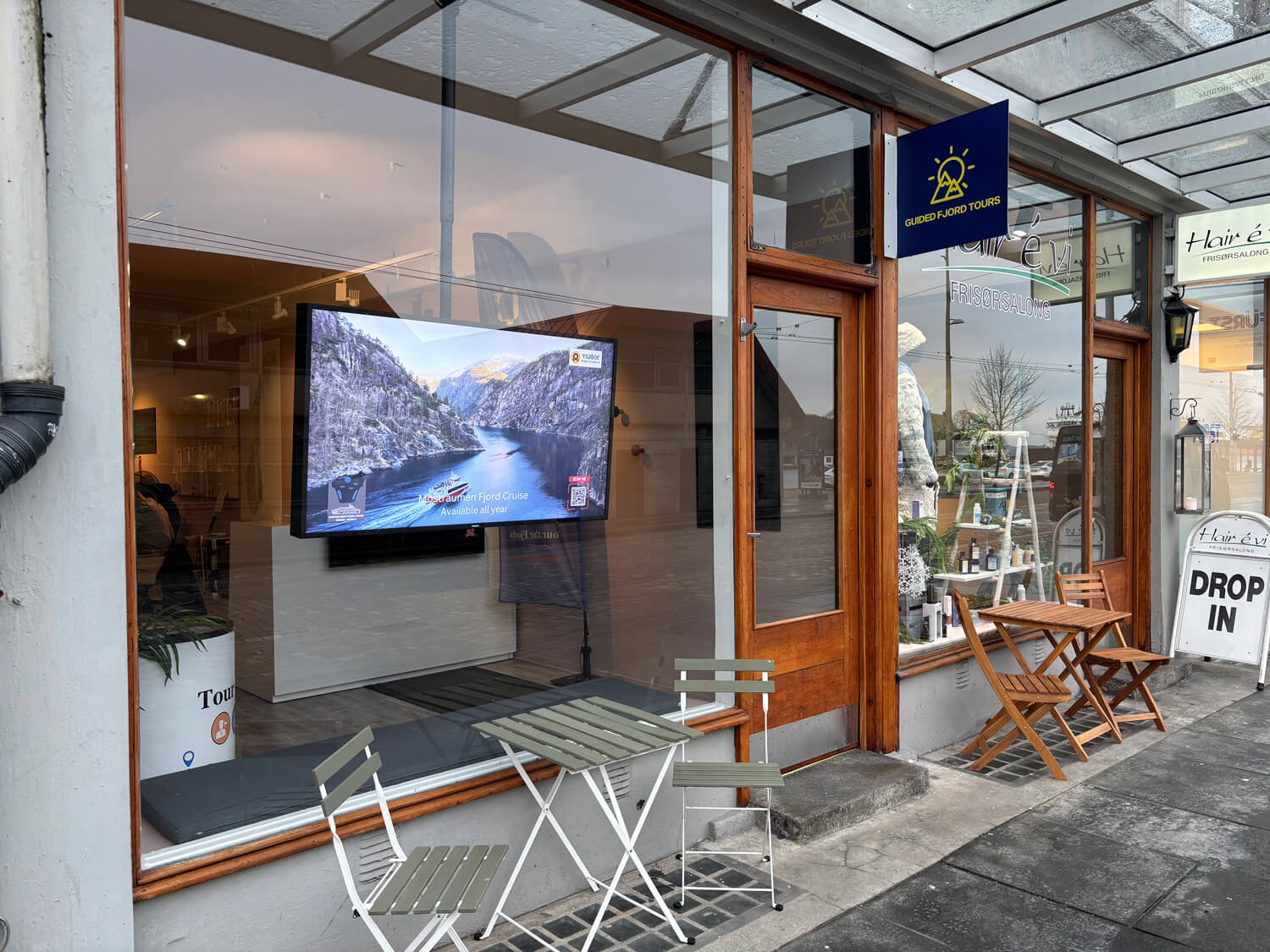 Meeting point for Bergen Fjord Safari at Strandkaien 16, Bergen city center